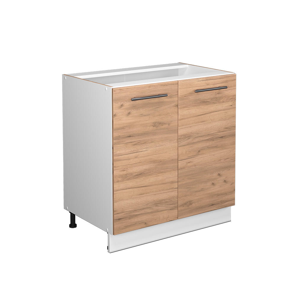 KÖKSUNDERSKÅP Fame-Line, Goldkraft ek/Vit, 80 cm utan bänkskiva Honungsek, Vit 82/80/51.6 cm