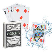 WASSERFESTE Pokerkarten - Weiß, Kunststoff (7/2cm) - Relaxdays
