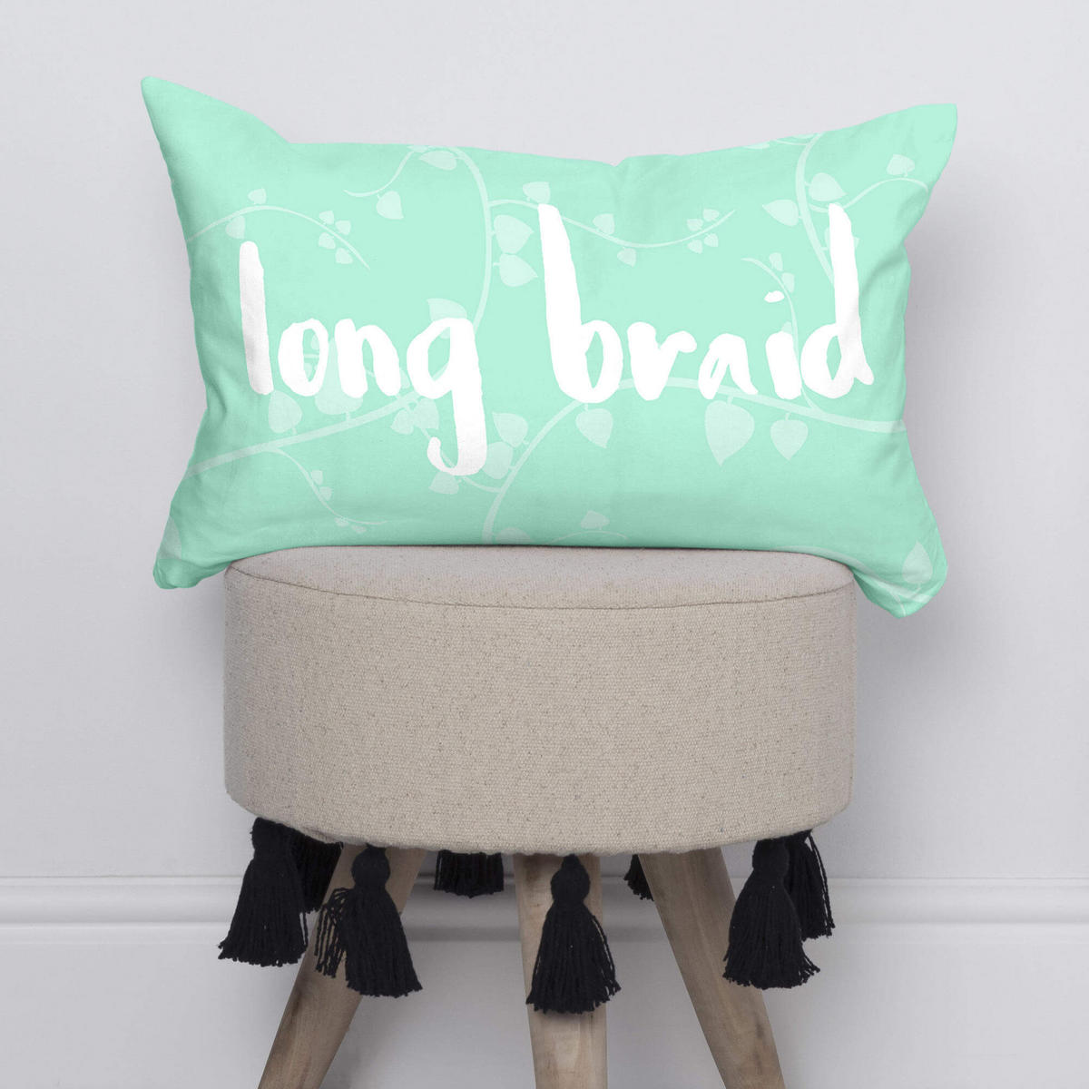 KISSENBEZUG long braid 50x30 cm mehrfarbig - Multicolor, Textil (50/30cm) - Happy Friday
