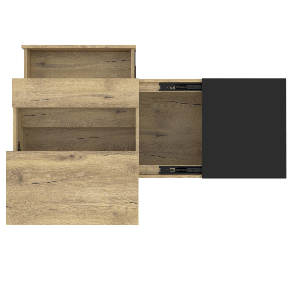 KLUB stolić 103,5/50/27,5 cm prirodni od oplemenjenog drva s podiznom pločom i LED rasvjetom - prirodne boje, drvni materijal (103.5/50/27.5cm) - OKWISH