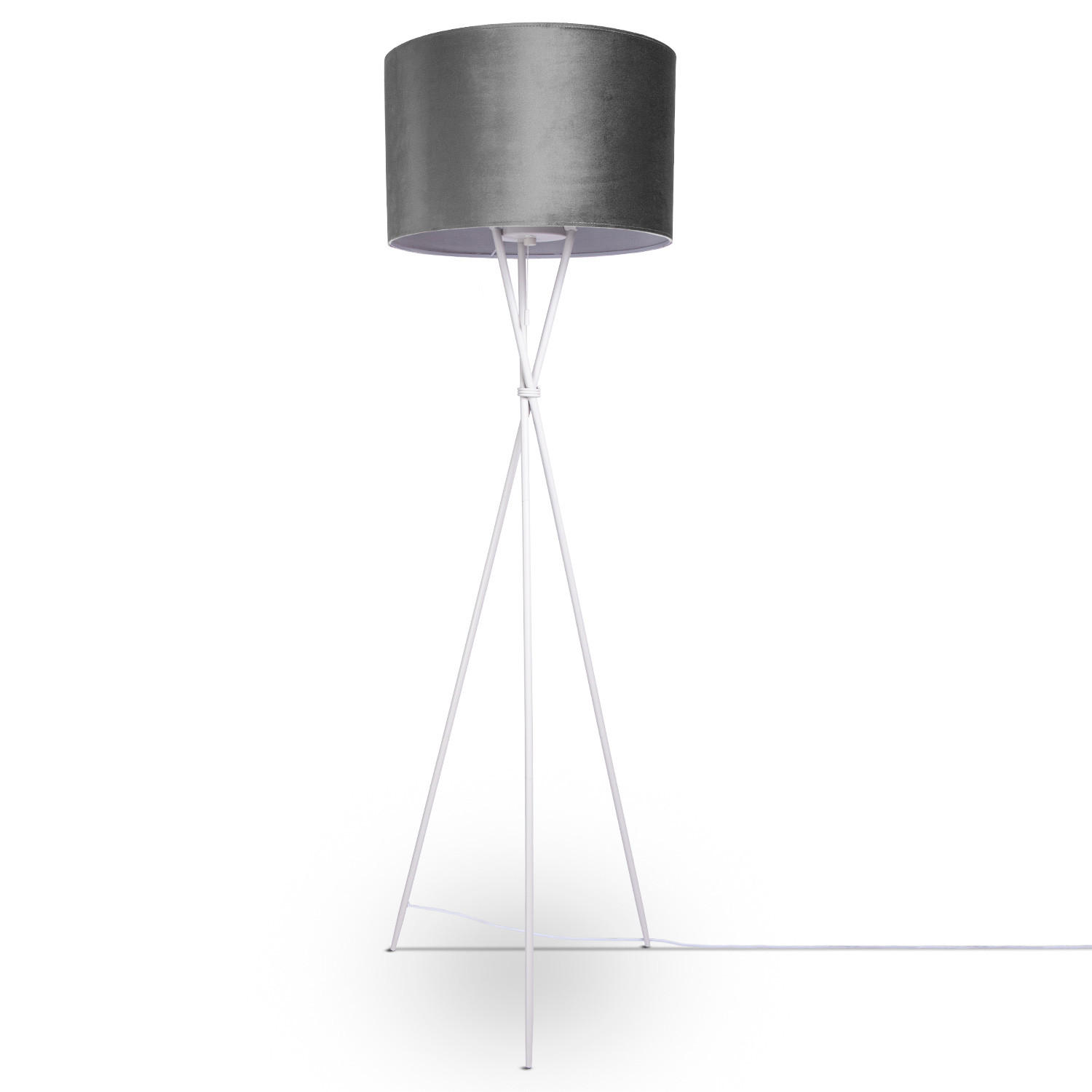 STEHLEUCHTE Kate Fl - Grau, Metall (48/48/177.5cm) - Paco Home