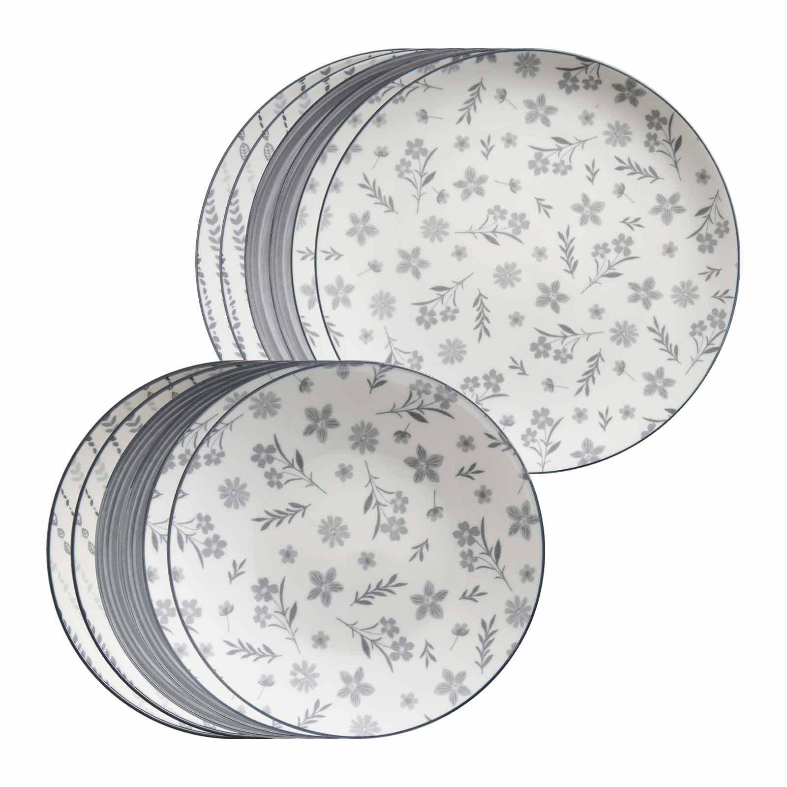 TAFELSERVICE Sendai Mix grau 12er Set - Grau, Keramik (1/1/1cm) - Ritzenhoff Breker