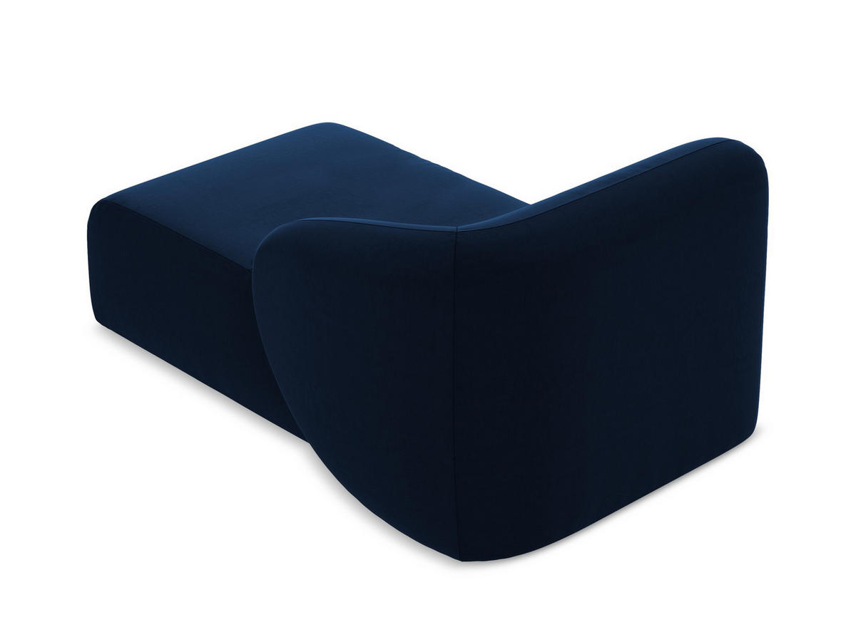 SOFAELEMENT Rechts Samt Stoff Blau - Türkis/Schwarz, Holzwerkstoff/Kunststoff (91/75/166cm) - Makamii