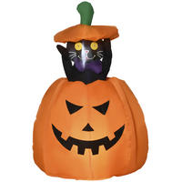 HALLOWEEN-DEKORATION Orange 76.0/64.0/115.0cm - Orange, Textil (64/115/76cm)