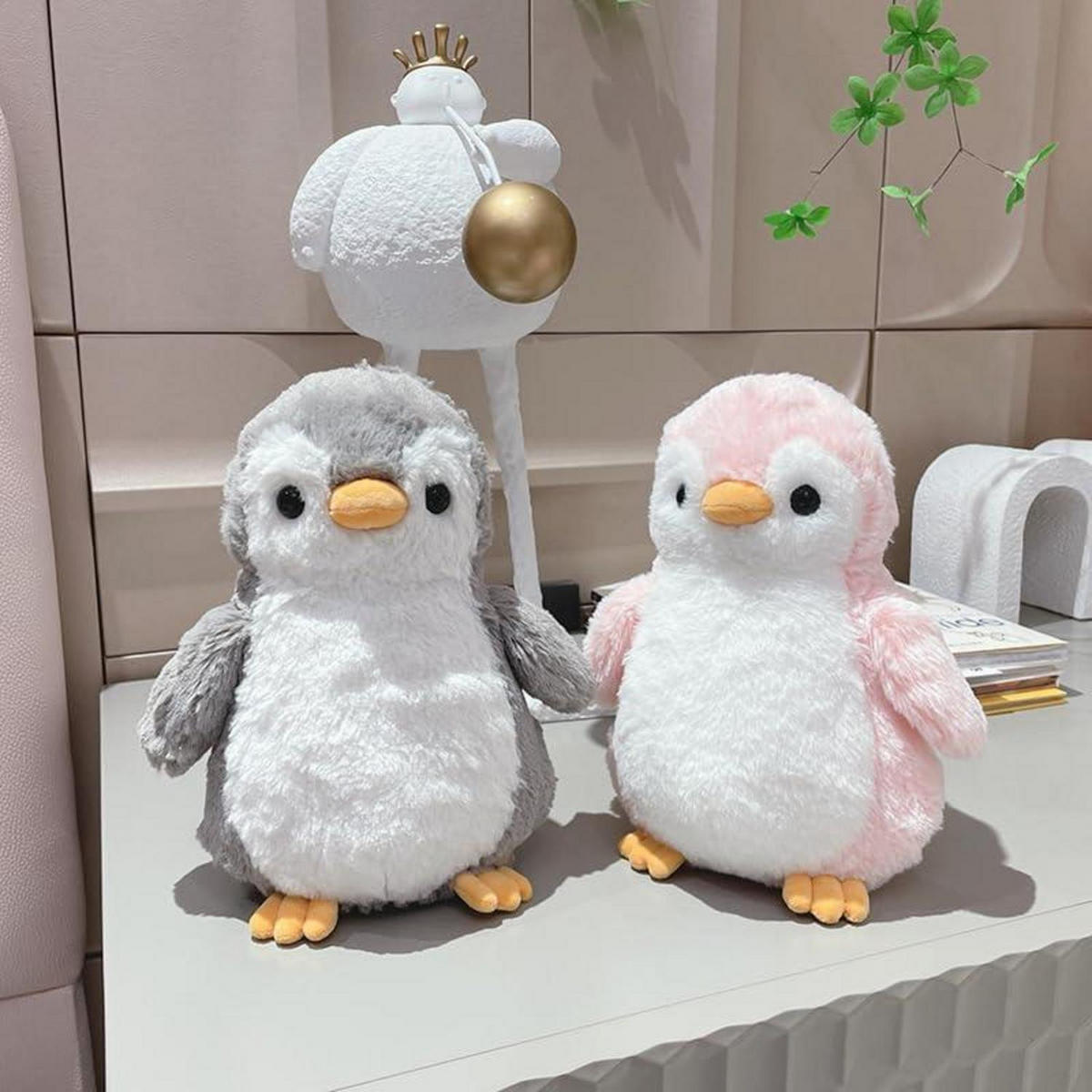 STOFFTIER Pinguin 21 cm Grau - Grau, Textil (25/25cm)