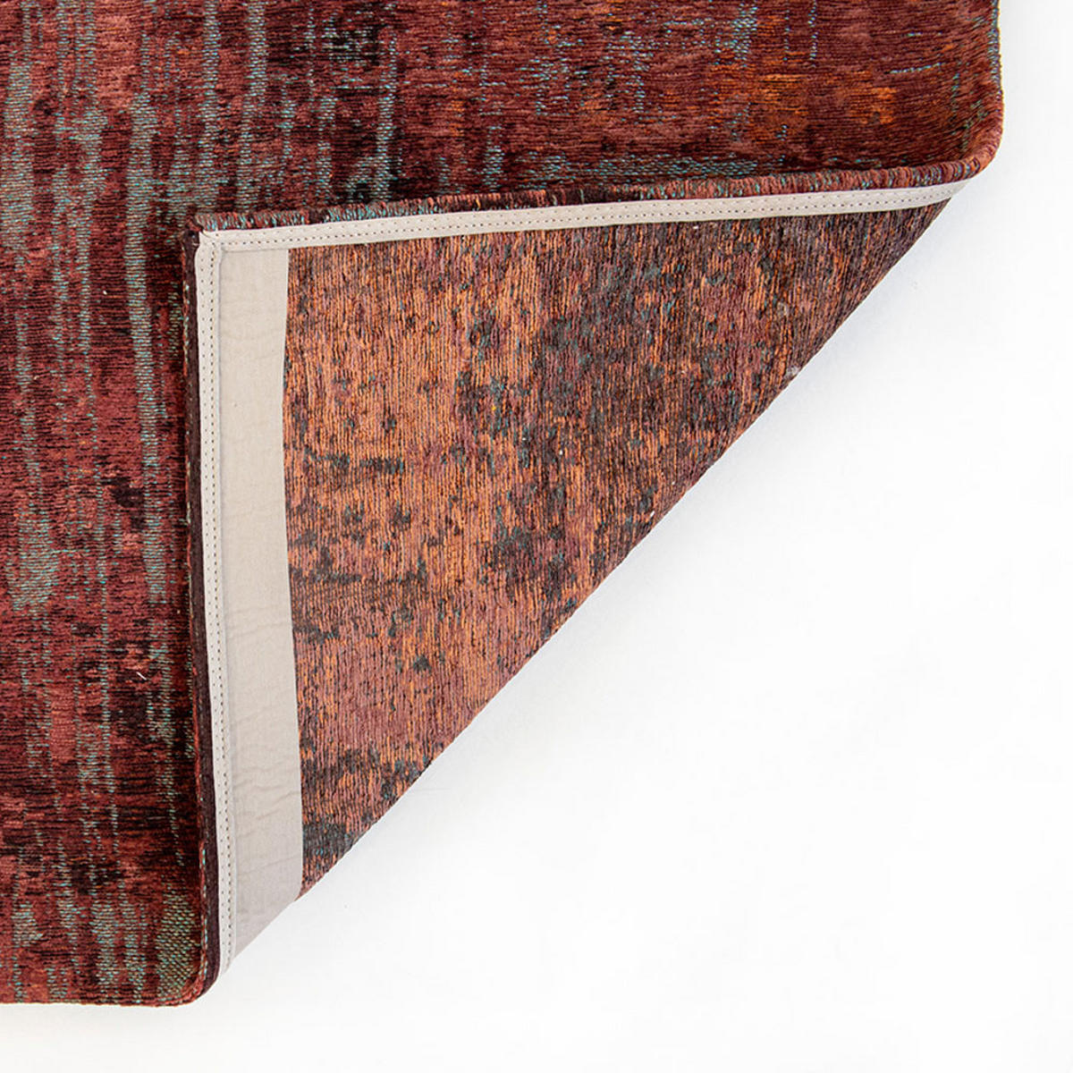 TEPPICH Nassau Red Atlantic Streaks 80/150 cm - Rot, Kunststoff/Textil (80/150cm) - Louis De Poortere