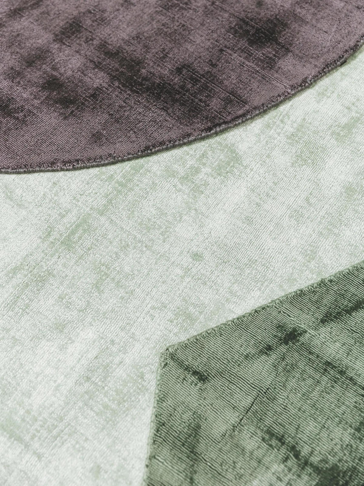 VISKOSETEPPICH Nova Dunkelgrau ø 120 cm rund - Dunkelgrau, Textil (120/120cm) - benuta Pure