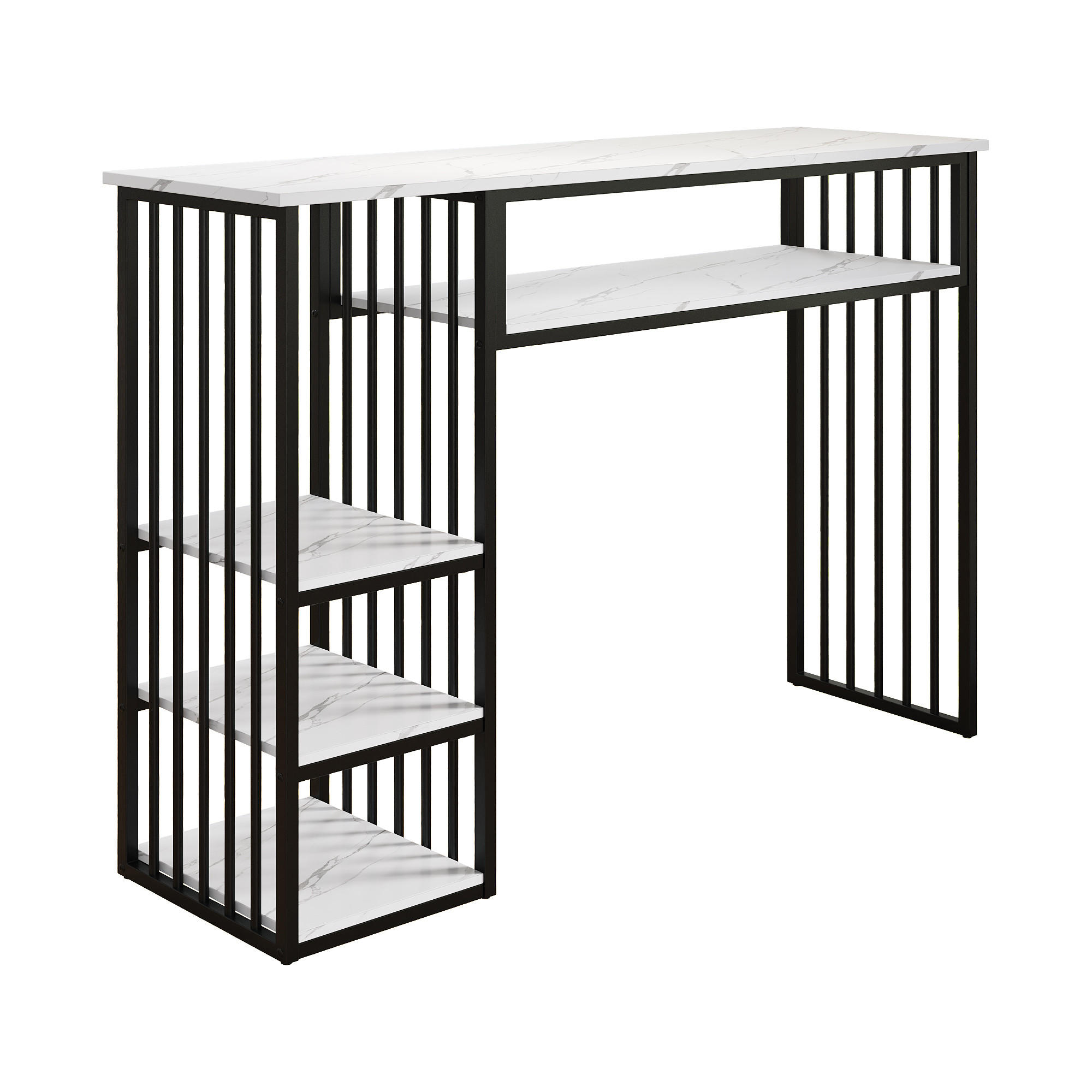 ComfortXL Bartisch Schwarz 140x105x40 cm