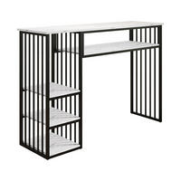 BARTISCH 140/40/105 cm mit Stauraum DE-39847 Schwarz - Schwarz, Metall (40/140/105cm) - ComfortXL