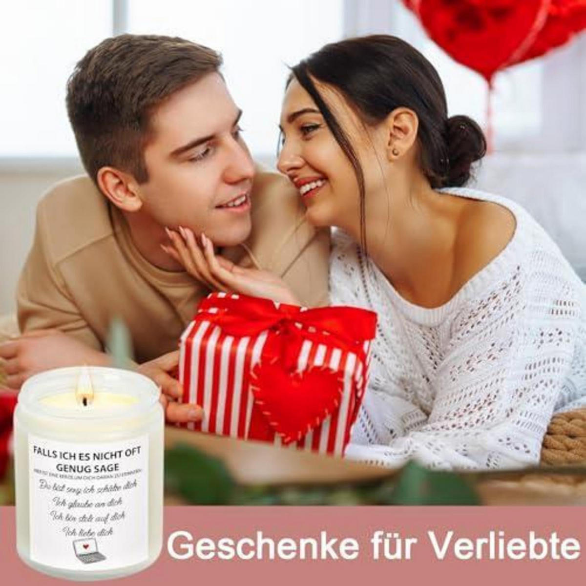 DUFTKERZE Lavendel 50 Stunden Brenndauer 200g - Weiß, Glas (10cm)