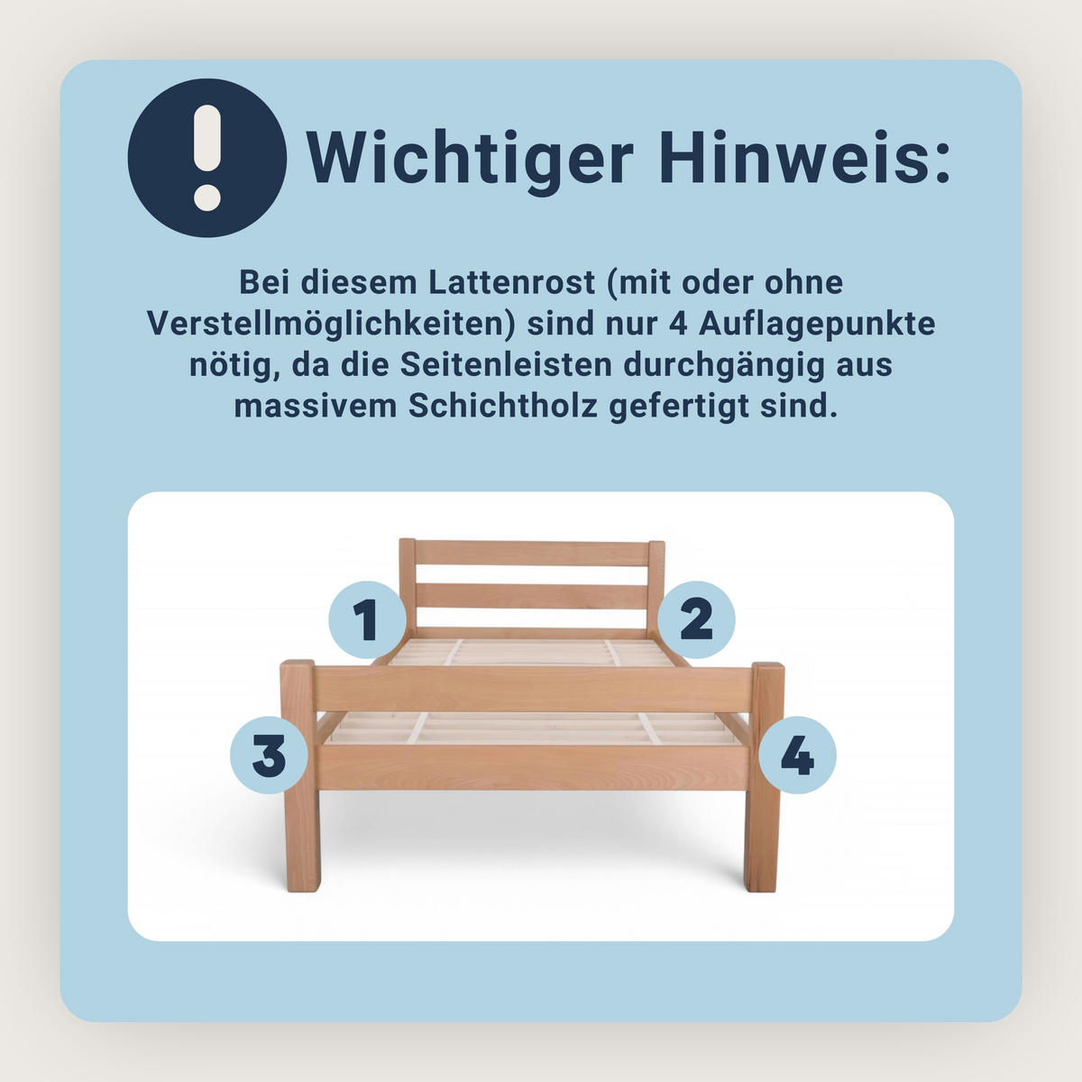 MADERA 7-Zonen-Lattenrost – 3 verschiedene Ausführungen, zur Selbstmontage, Größe: 100x220 - Kopfteilverstellung - Braun, Holz (100/220cm) - Betten-ABC