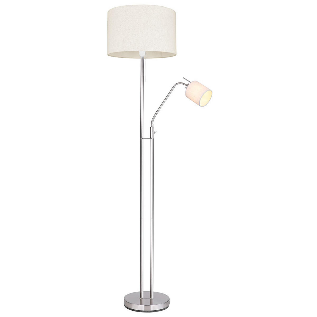 LED STEHLEUCHTE AVA Textil Beige - Beige, Metall (40/40/175cm) - Globo Lighting