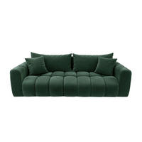 ROZKLÁDACÍ POHOVKA s úložným prostorem, velurová tkanina Bluvel, Zelená, COSMOPOLITAN - zelená barva, dřevo (240/97cm) - Kaiser Möbel