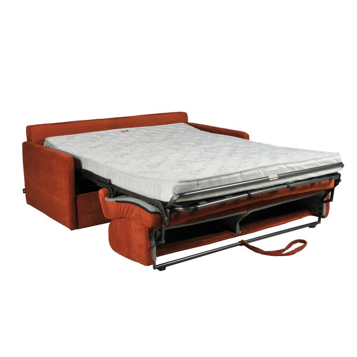 SCHLAFSOFA rapido 3 sitzer BERGAME aus Samt / Terrakotta - Terracotta, Textil (174/88/210cm) - Weber Industries