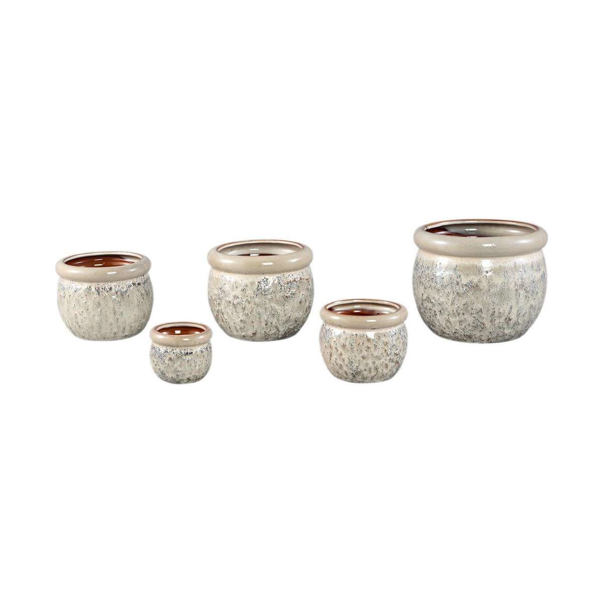 TOPF Jena Beige 19.5/19.5/16cm - Beige, Keramik (16cm) - PTMD Collection