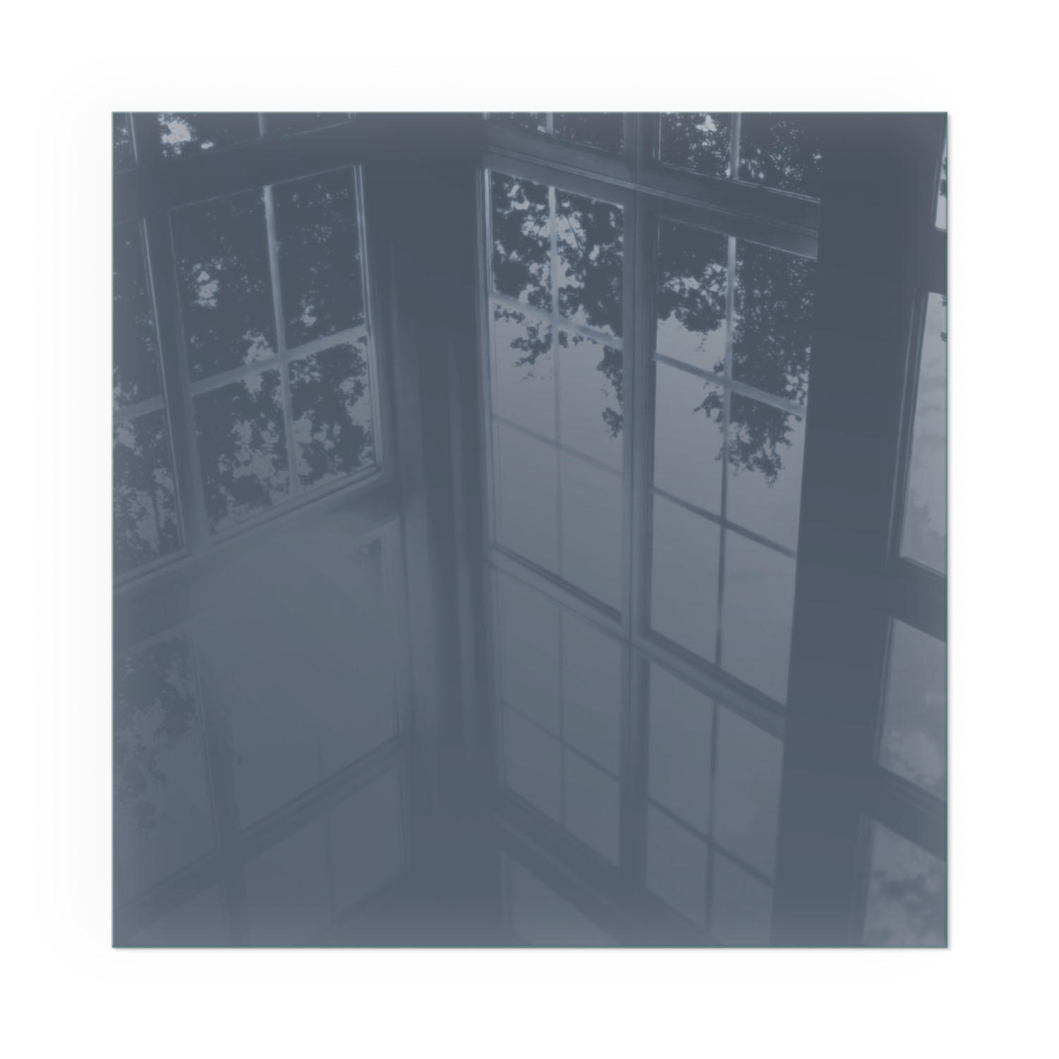 GLASPLATTE für Kamin 50x50 cm - Dunkelblau, Glas (50/50/0.4cm) - TULUP