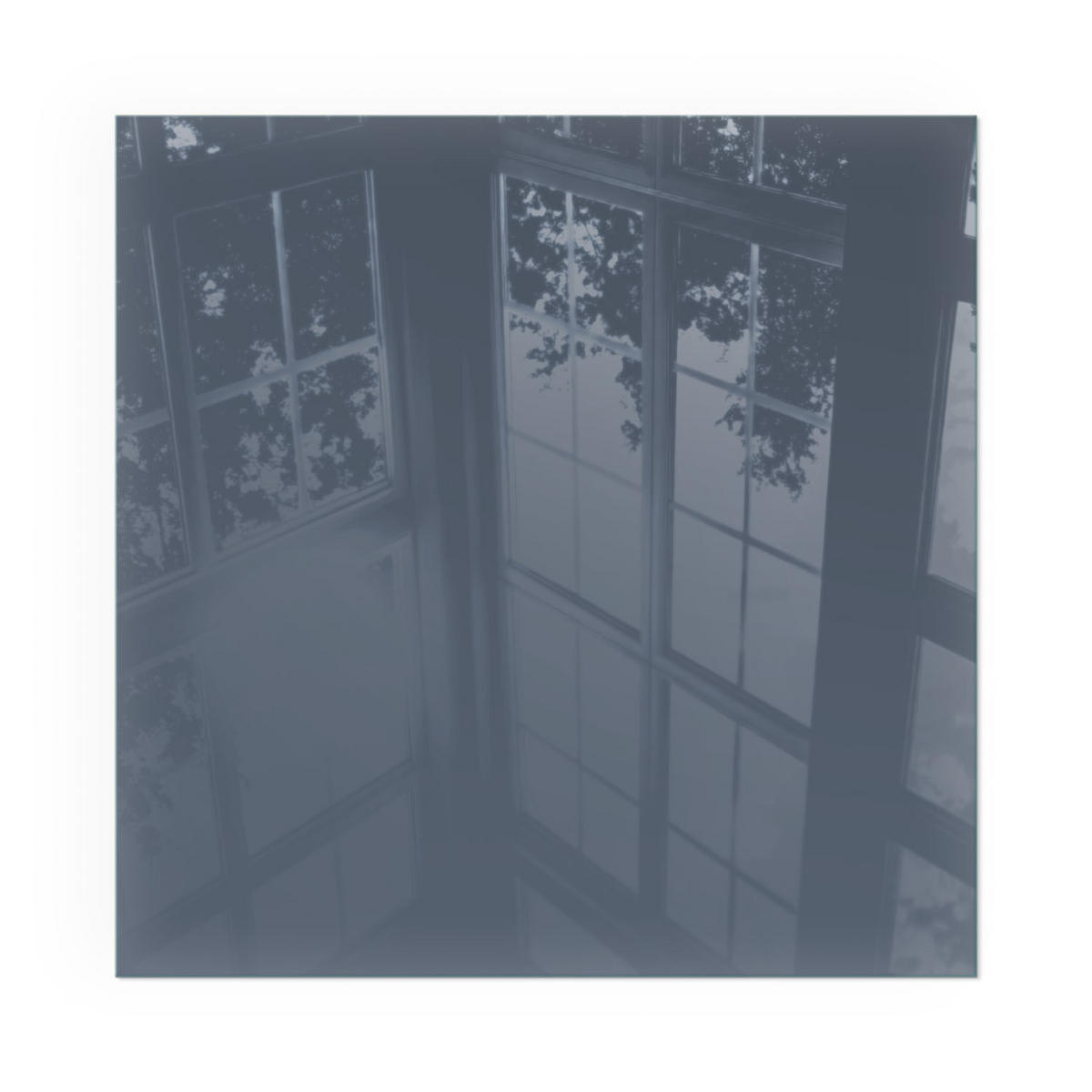 GLASPLATTE für Kamin 50x50 cm - Dunkelblau, Glas (50/50/0.4cm) - TULUP