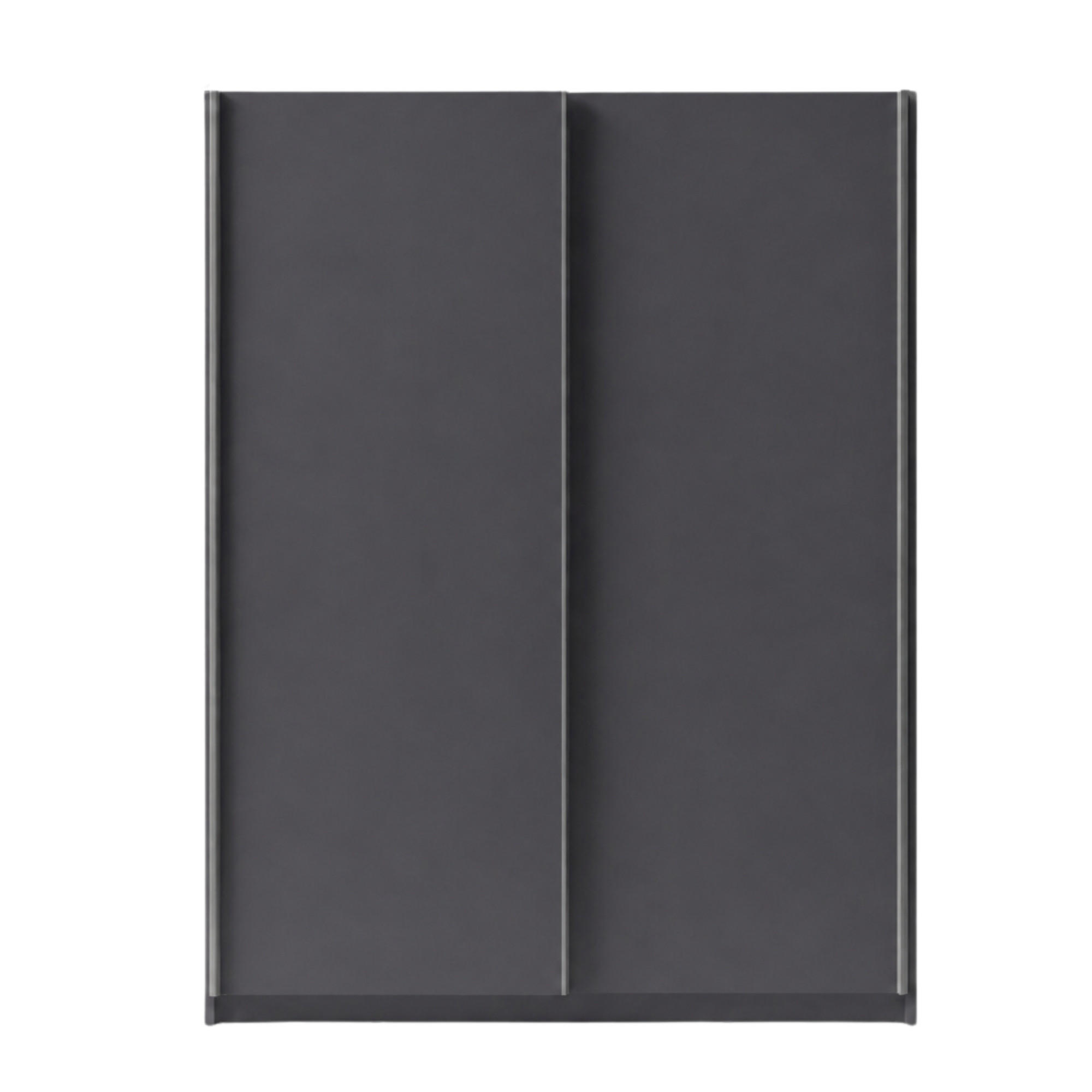 SCHWEBETÜRENSCHRANK 2-Türen 180 cm in Graphit - Graphitfarben, Holzwerkstoff (62/198.5/180.6cm) - Home Collective