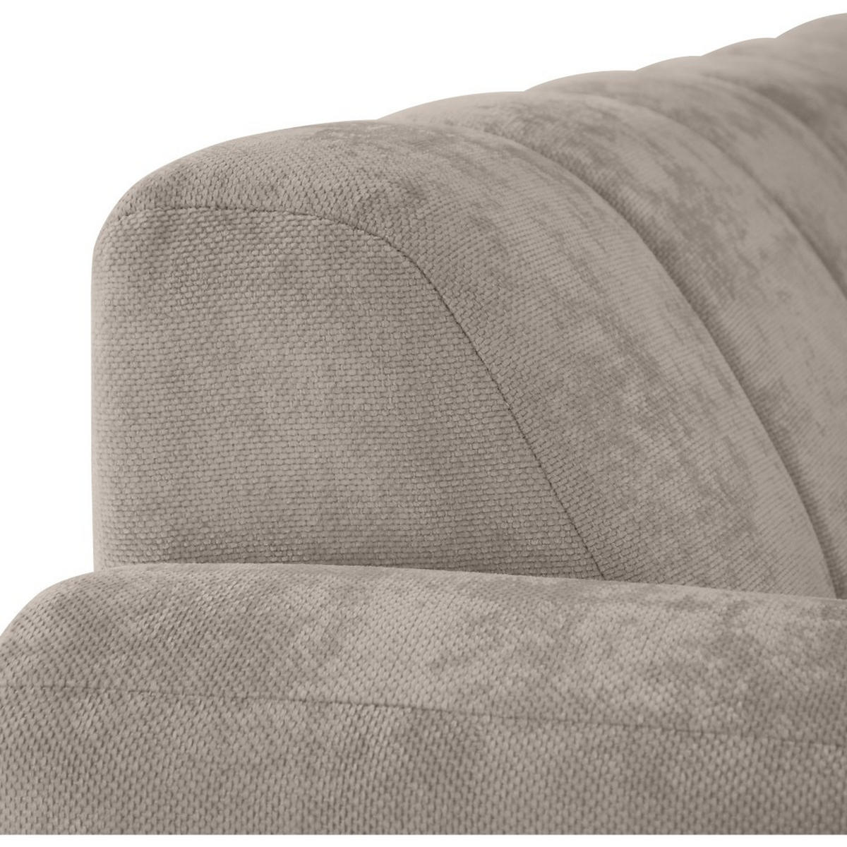 ECKSOFA Volare Mini ohne Schlaffunktion cappuccino rechts, Storm-Stoff - Schwarz/Cappuccino, Textil/Metall (256/165cm) - Beautysofa