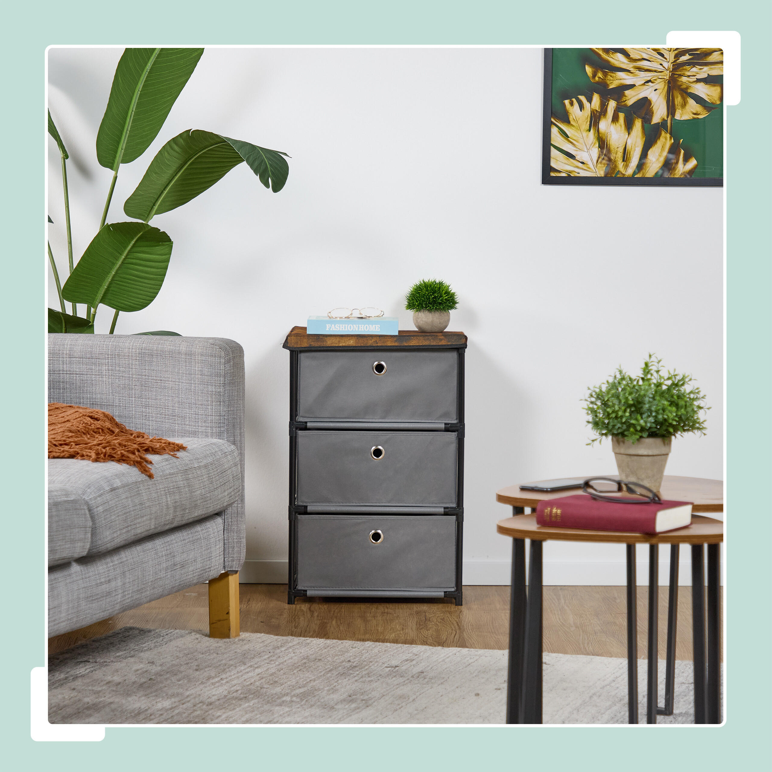 KOMMODE - Multicolor, Holzwerkstoff/Kunststoff (43/65/33cm) - Relaxdays