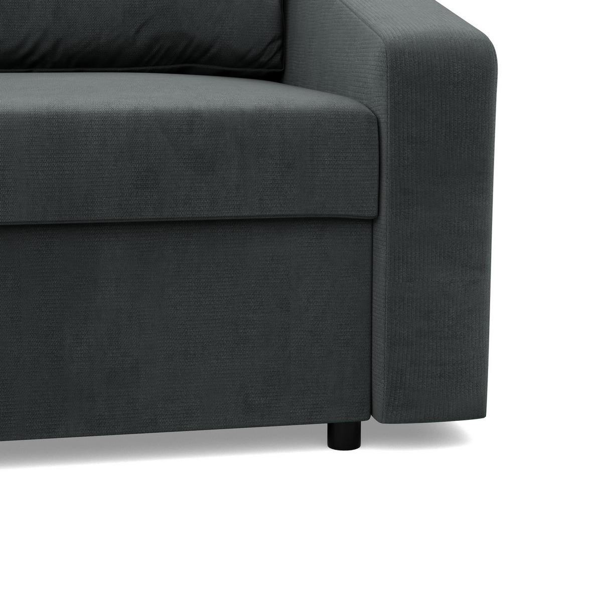 SOFA 2-SITZER MIT SCHLAFFUNKTION NEO, Dunkelgrau - Dunkelgrau, Textil (148/90/87cm)