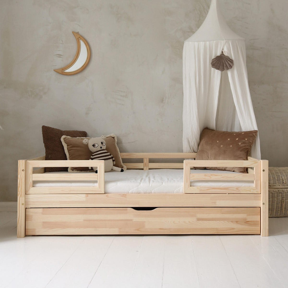 POSTEL 90/190 Myléna Přírodní dřevo - hnědá, dřevo (90/190cm) - Petits-meubles