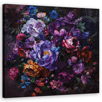 WANDBILD blumenstrauß - Multicolor, Textil (50/50cm) - Feeby