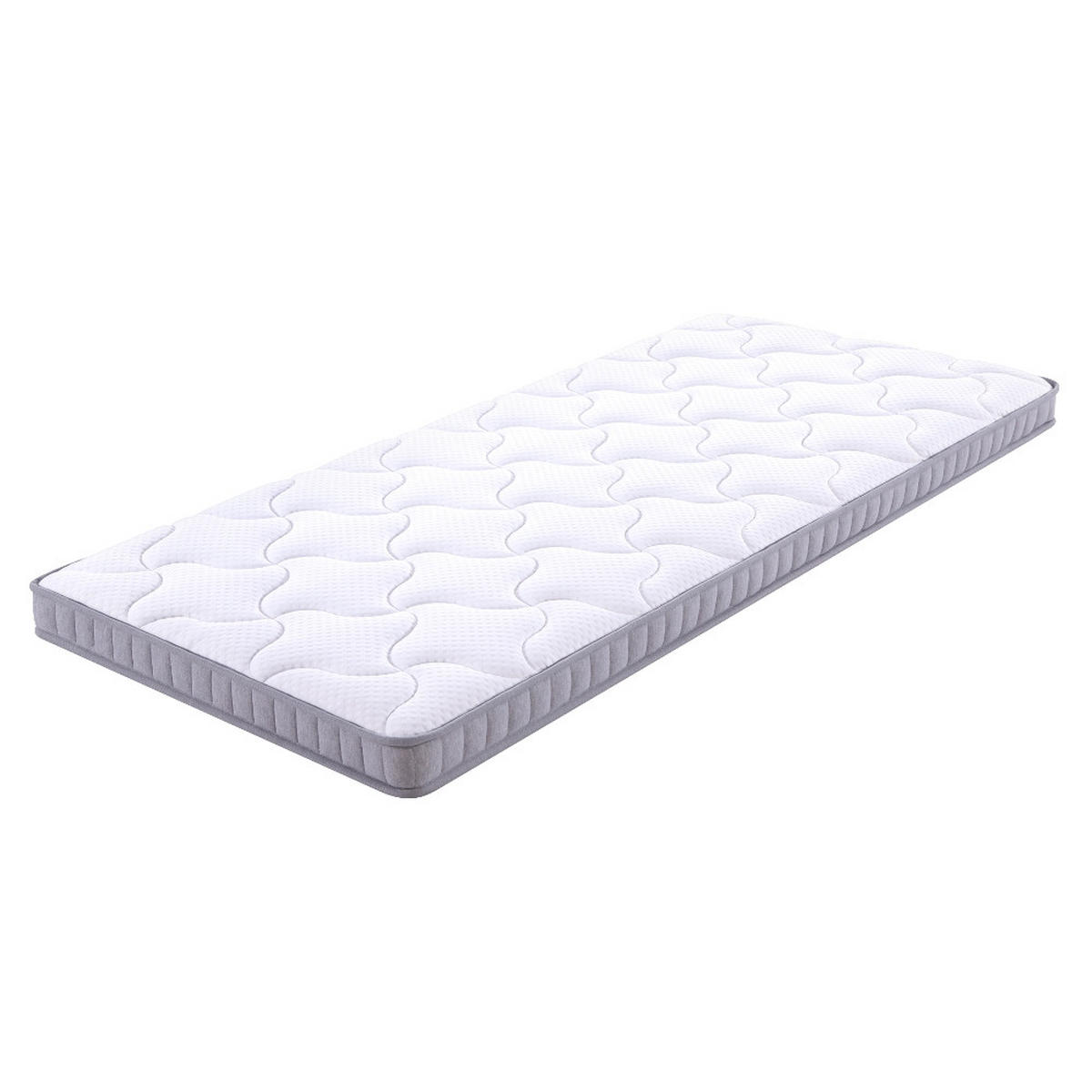 TASCHENFEDERKERNMATRATZE 7-Zonen-System, Härtegrad H3, für Schlafsofas und Klappbetten, 140/200/10 cm - Weiß, Metall (140/200cm) - Rolipo