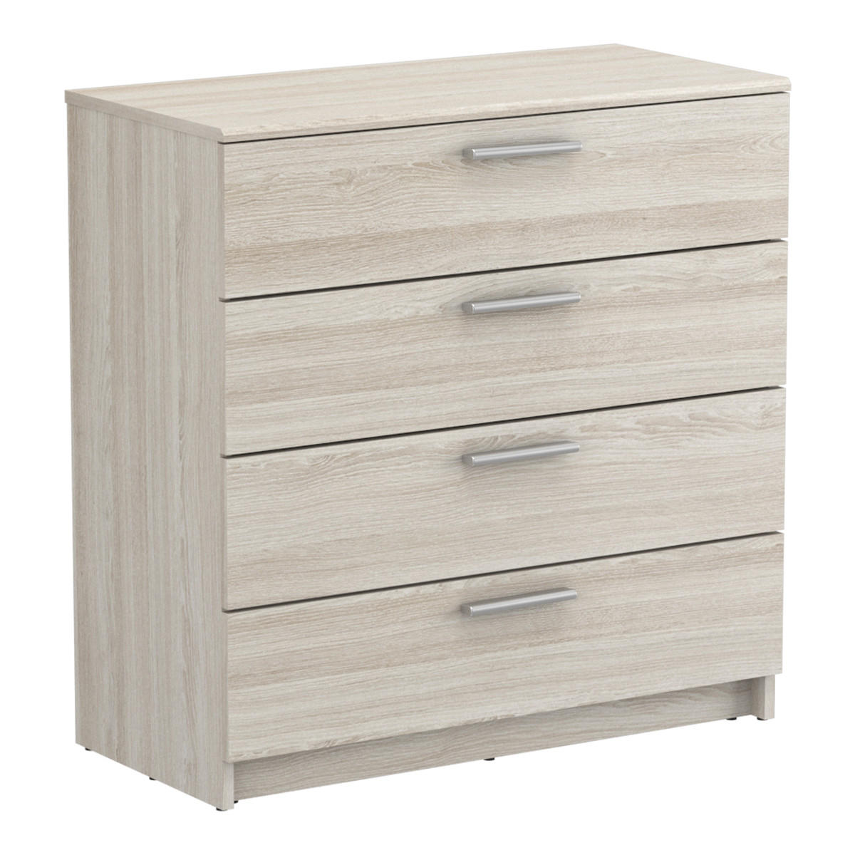 KOMODA se 4 zásuvkami, šířka 79,6 cm, povrchová úprava ze světlého dřeva - Pricy - dub artisan, kompozitní dřevo (37.9/80.6/79.6cm) - Calicosy