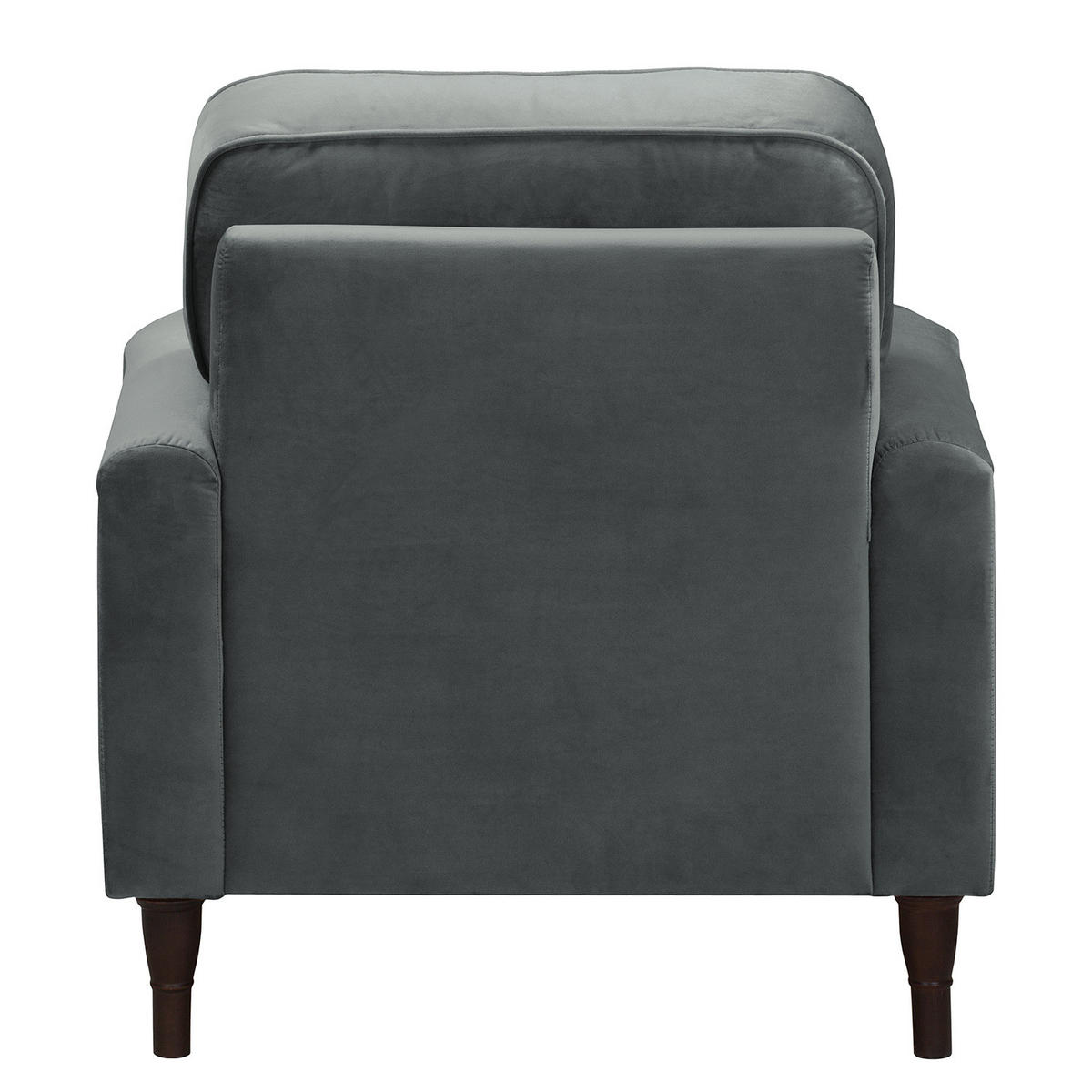 SESSEL mit Rollen - Braun/Grau, Birkenholz/Textil (78/85/86cm) - home24