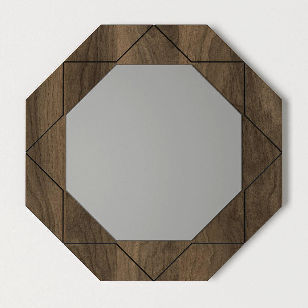 SPIEGEL Pablo 45x45cm Walnuss - Walnussfarben, Holzwerkstoff (45/45/2cm) - moebel17