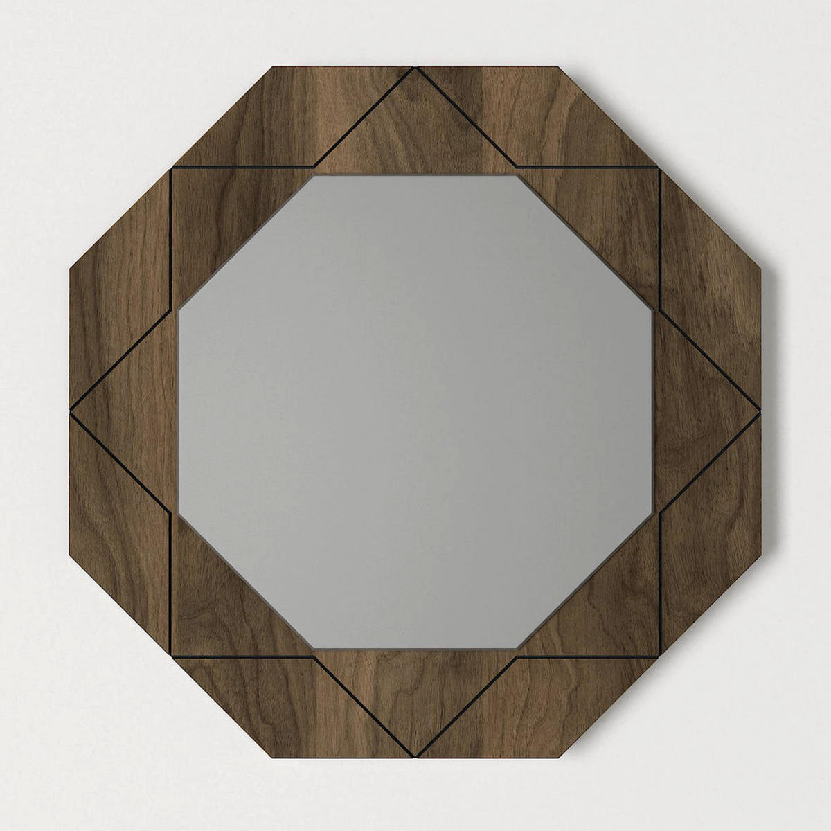 SPIEGEL Pablo 45x45cm Walnuss - Walnussfarben, Holzwerkstoff (45/45/2cm) - moebel17