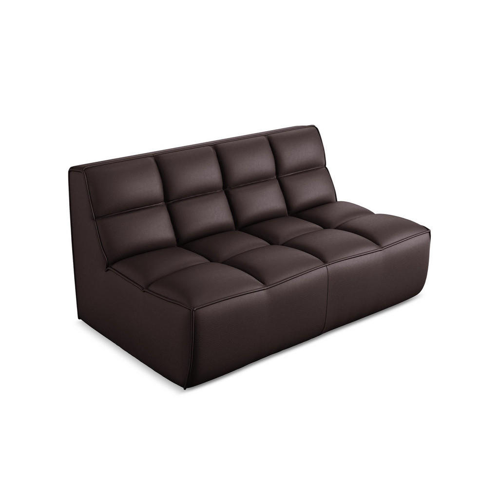 Thumbnail - Makamii 2-Sitzer-Sofa, Pflaume, Leder, Füllung: Schaumstoff, 160x75x93 cm, Made in EU, Wohnzimmer, Sofas & Couches, Sofa...