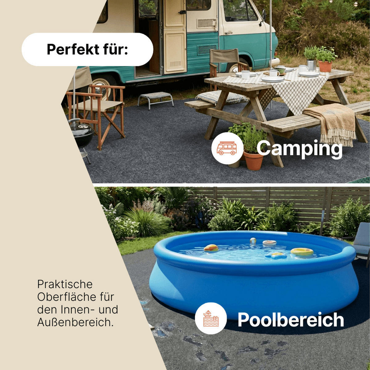 RASENTEPPICH PEMBA Dunkelgrau 100/500 cm - Dunkelgrau, Textil (100/500cm) - Tapiso