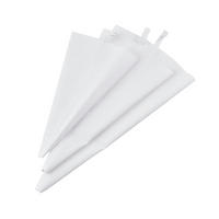 SPRITZBEUTEL Set 3-teilig wiederverwendbar Silikon Profi - Weiß, Kunststoff (15/1/30cm)