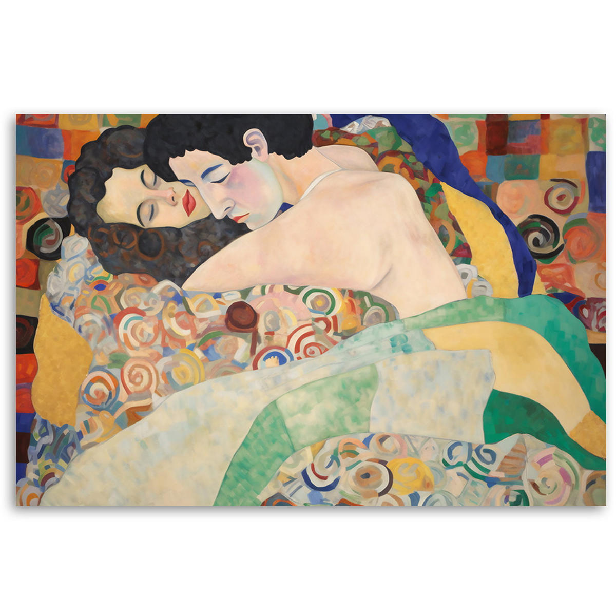 KUNSTDRUCK Grün 90/60 cm - Grün, Textil (90/60cm) - KUNSTLOFT
