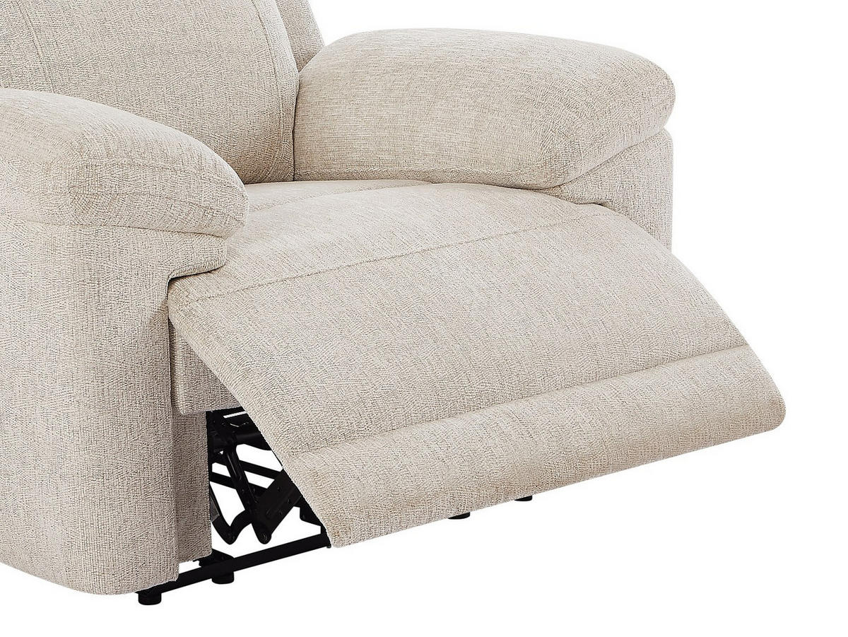 RELAXSESSEL elektrisch - melierter Stoff - Beige - KELUNO - Beige, Textil (98/104/110cm) - Vente-Unique