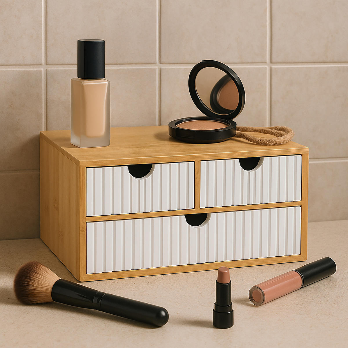 SCHUBLADENBOX - Multicolor, Holz/Holzwerkstoff (20/30/15cm) - Relaxdays