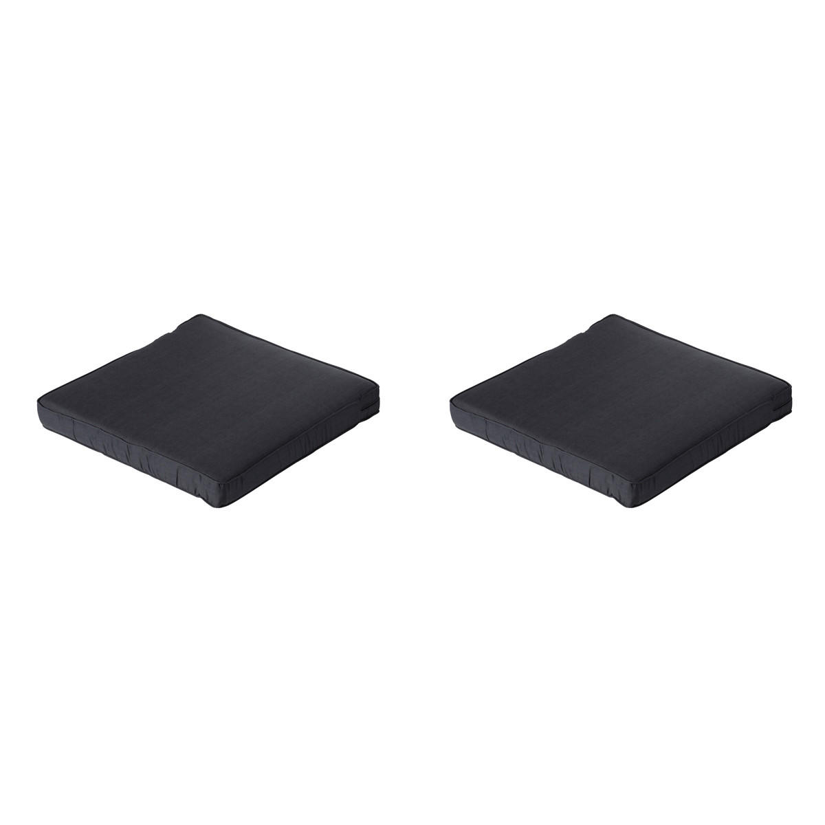 SITZKISSEN Basic 60/60 cm 2er-Set - Schwarz, Textil (60/8/60cm) - Madison