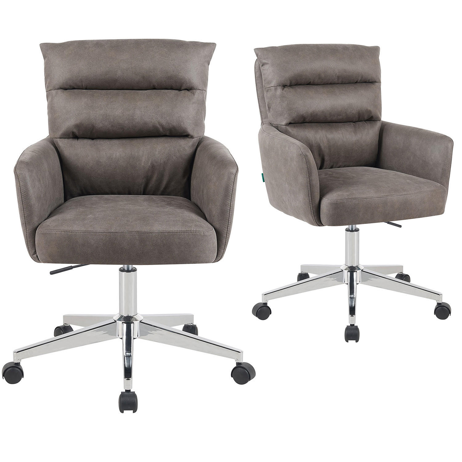 Dubi Möbel Bürostuhl Taupe 59x91x66 cm