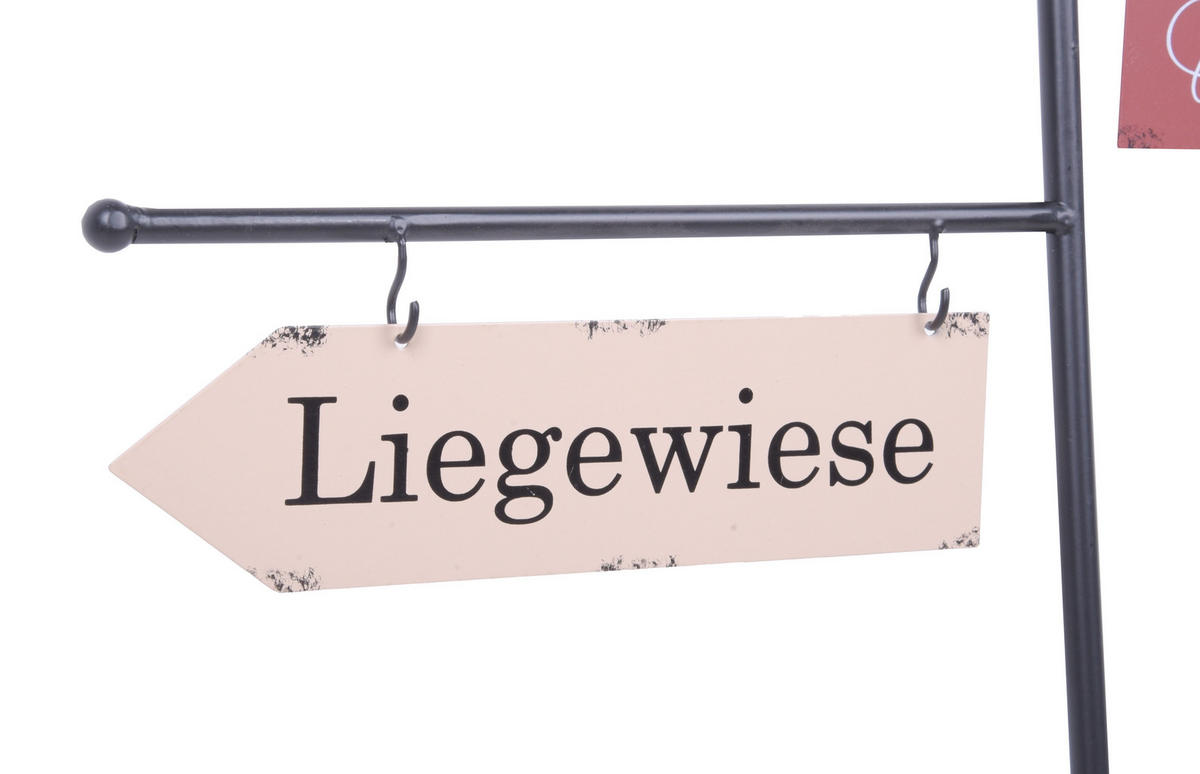 WEGWEISER Eduard Eisen Mehrfarbig 125x2x54cm - Multicolor, Metall (2/125/54cm) - DELUKE