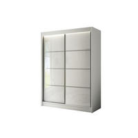 KLEIDERSCHRANK PEKA III mit LED - 150 cm - Weiß - Weiß, Holzwerkstoff (150/215/61cm) - ALTDECOR