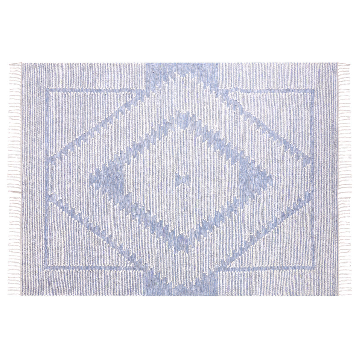 KURZFLOR-TEPPICH Ansar 200/140 cm - Blau, Textil (140/200cm) - Beliani