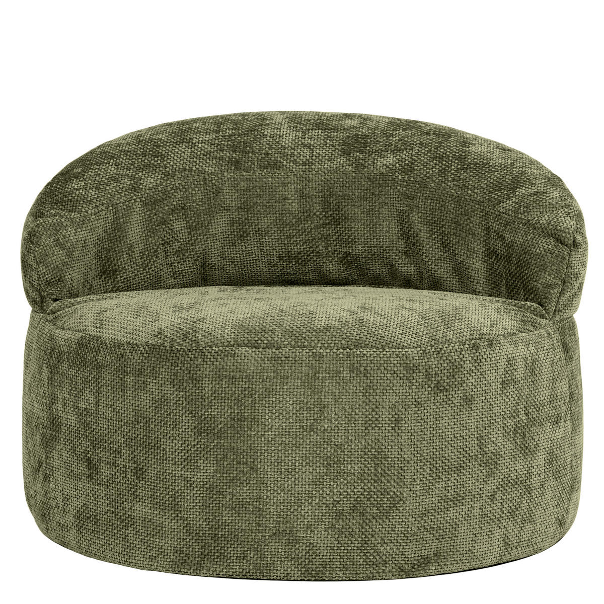 SITZSACK aus Chenille Orb - Olivgrün, Textil (86/61/86cm) - icon
