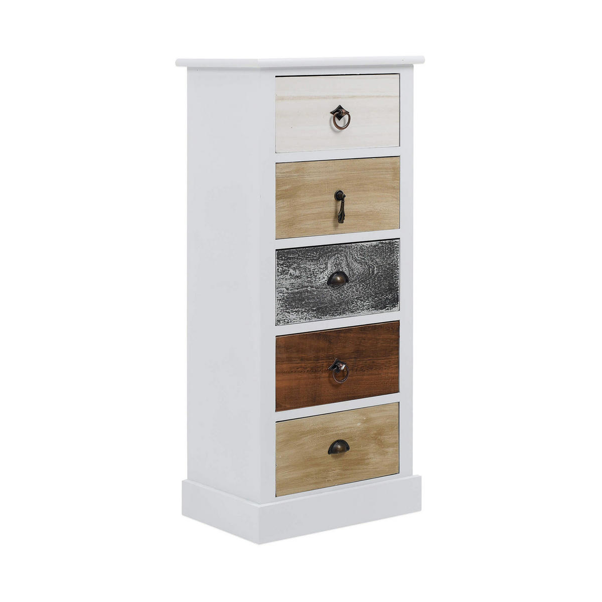 KOMMODE Weiß 27/37/84 cm - Weiß, Holz (27/84/37cm) - Mobili Rebecca