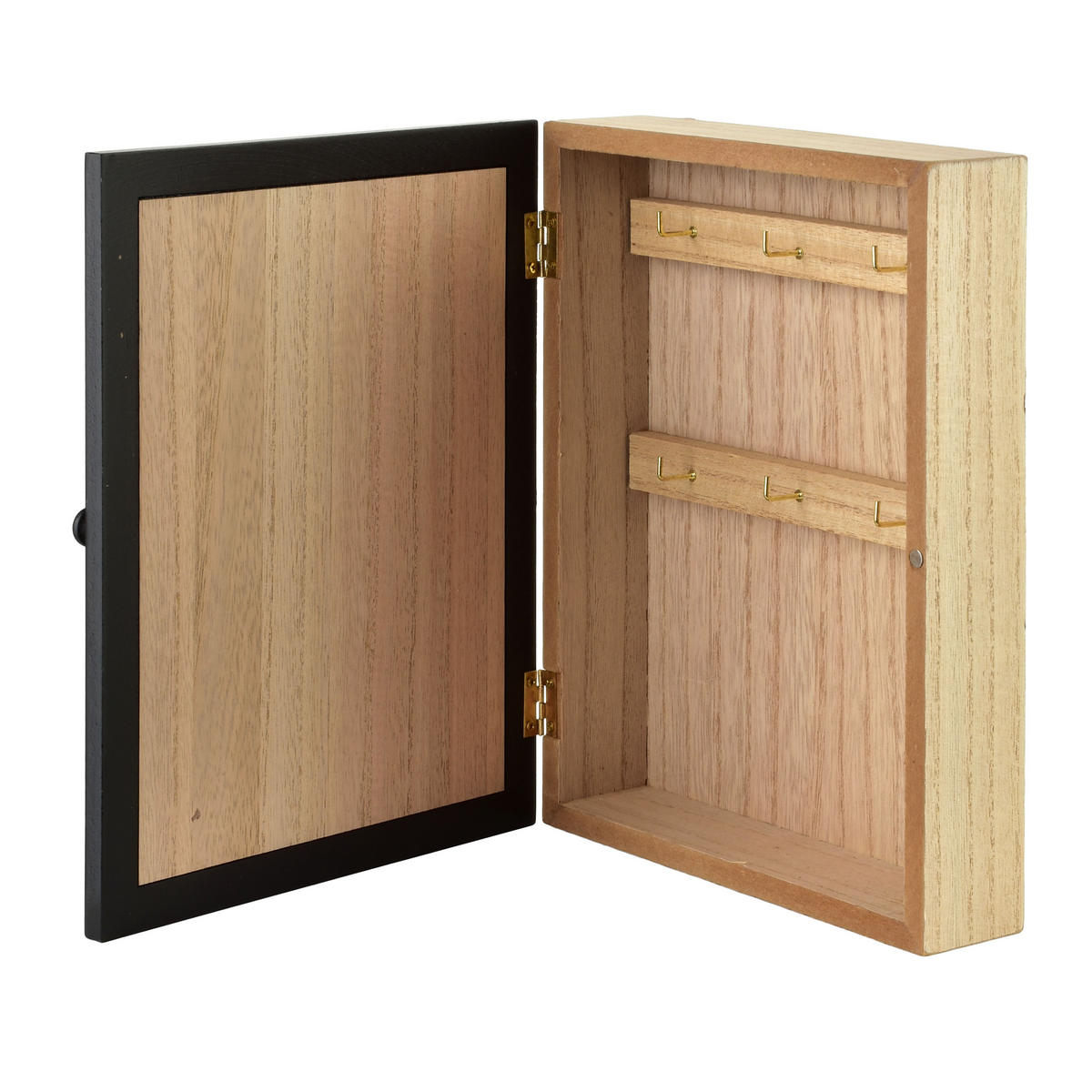 SCHLÜSSELKASTEN Stacy Schwarz 26x20x5,5 cm Holz - Schwarz, Holz (5.5/20/26cm) - Mondex