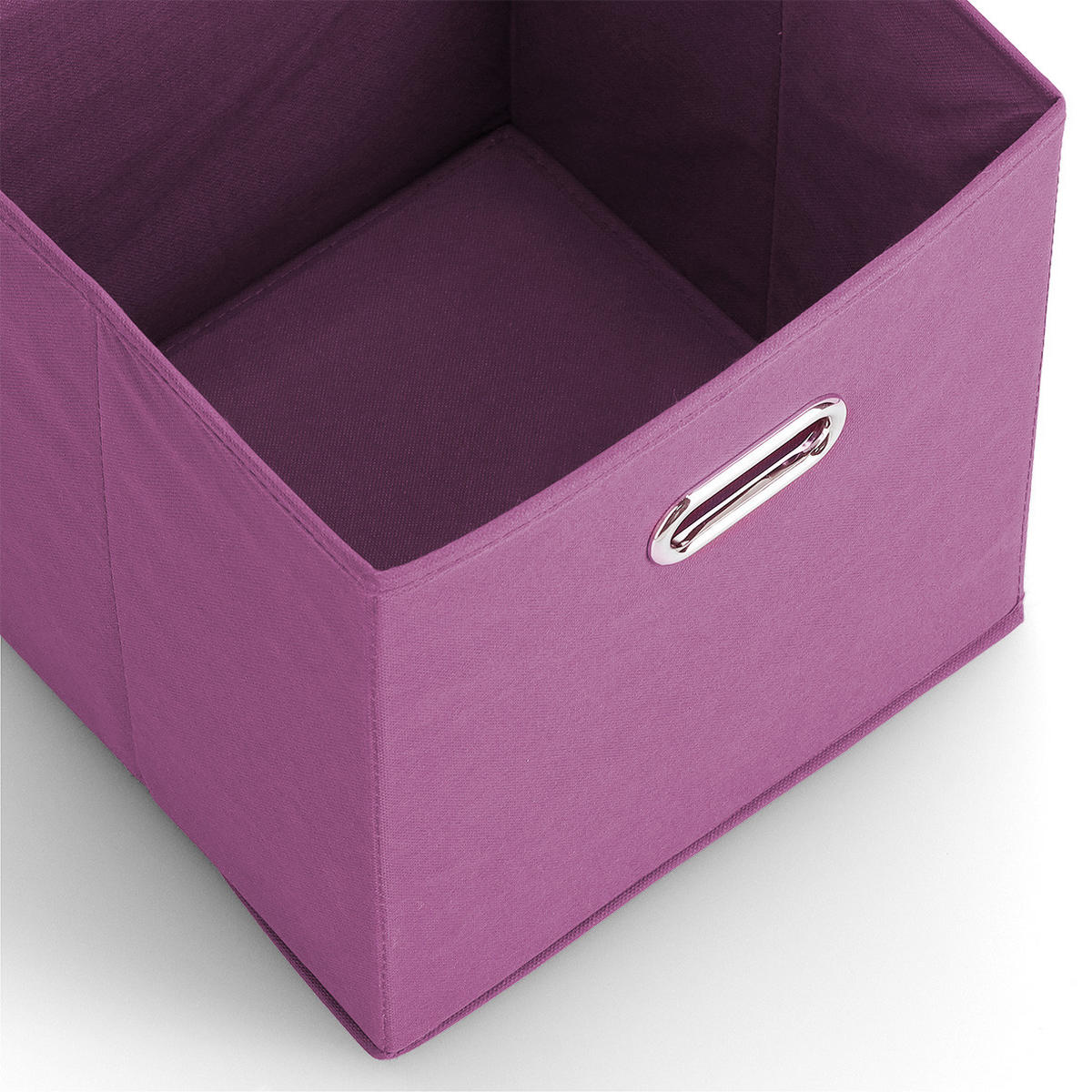 AUFBEWAHRUNGSBOX mit Griff, Vlies - Lila - Lila, Textil (32/32/32cm) - Zeller Present