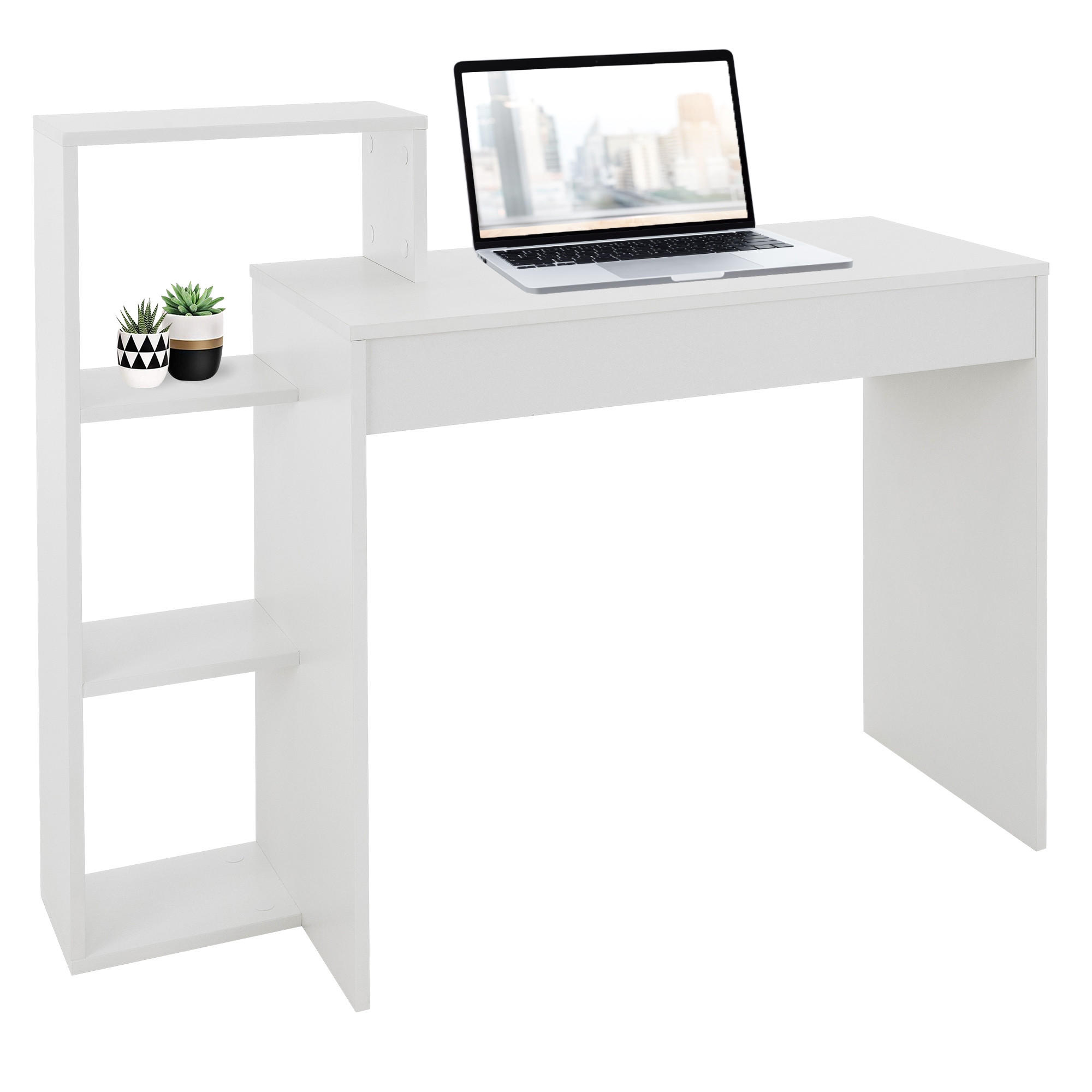 SCHREIBTISCH - Weiß, Holzwerkstoff (110/40/91cm) - ML-DESIGN
