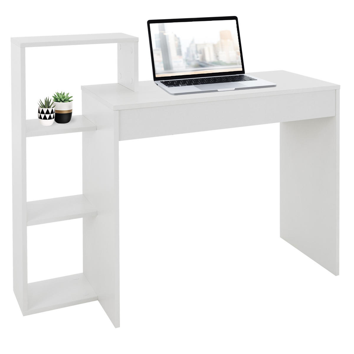 SCHREIBTISCH - Weiß, Holzwerkstoff (110/40/91cm) - ML-DESIGN