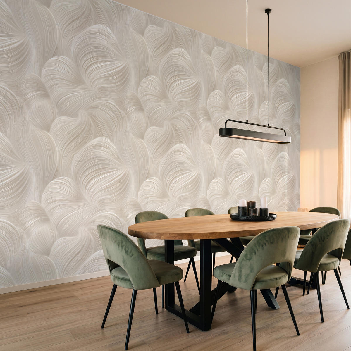 TAPETE - Lines - Ventilator - Beige - 500x280 cm - Creme, Papier (500/280cm) - OnlyWow